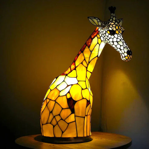 Vibrante Glas-in-Glas Tierlampen – Künstlerische Tischdekoration