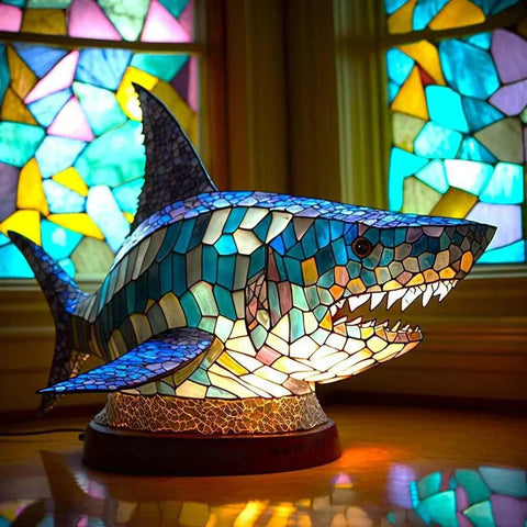 Künstlerische Glas-Mosaik Tierlampe – Farbe und Atmosphäre im Haus