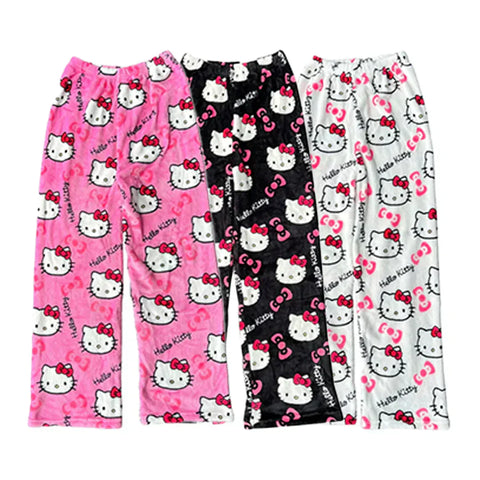 Hello Kitty Damen-Pyjama-Hose - Verspielt und Komfortabel für Traumhafte Abende