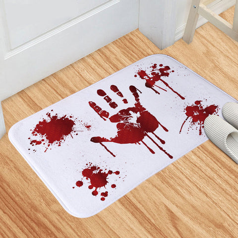 Blutige Fußspuren Badmatte – Magischer Horror Stil