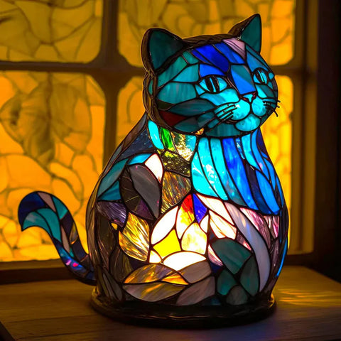 Künstlerische Glas-Mosaik Tierlampe – Farbe und Atmosphäre im Haus