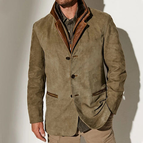 Luxe Wildleder Herrenjacke - Stilvolle und Raffinierte Jacke für Jeden Anlass