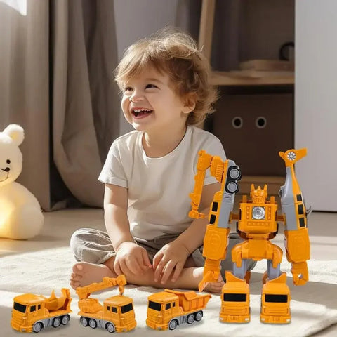 Bauwesen Robot Set – 6-in-1 Spielset für kreatives Spielen und Abenteuer