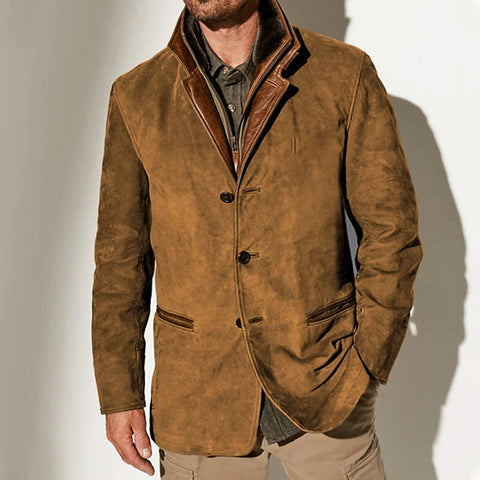 Luxe Wildleder Herrenjacke - Stilvolle und Raffinierte Jacke für Jeden Anlass