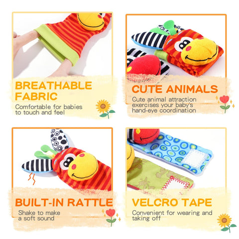 Baby Rammelsocken Set - Weich und Musikalisch