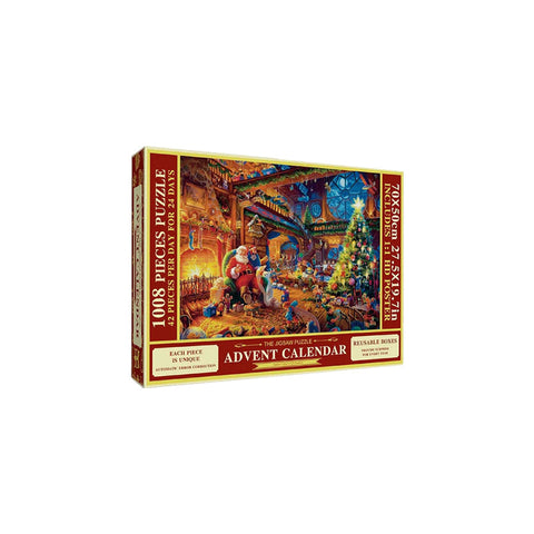 Weihnachts-Puzzle-Adventskalender – 1008 Teile, Täglicher Puzzle-Spaß