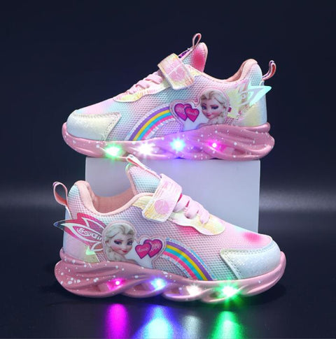 Regenbogen Glitzer Sneakers - LED Kinderschuhe für Abenteurer