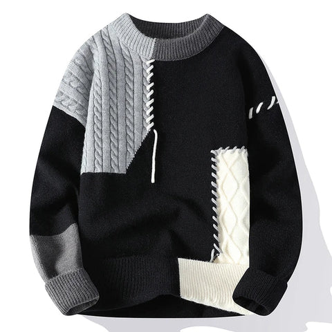 Luna Patchwork Pullover – Für einen modischen und warmen Look