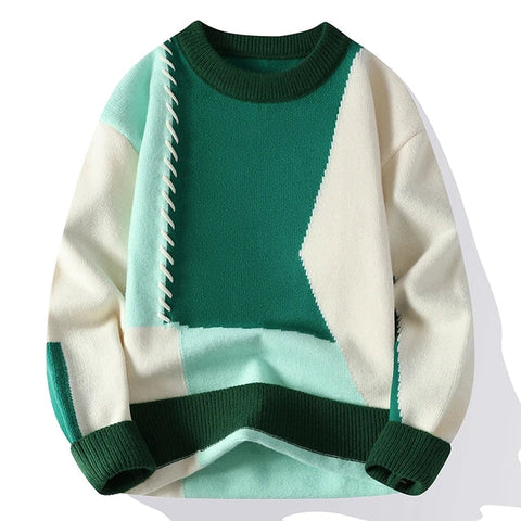 Luna Patchwork Pullover – Für einen modischen und warmen Look