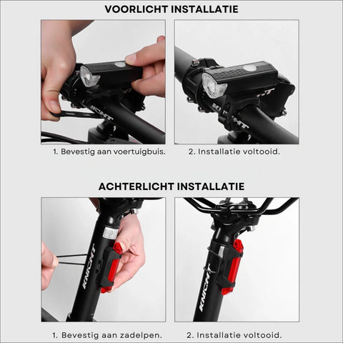 VoltBeam USB Fahrradlicht Set – Sicherheit und Komfort mit wiederaufladbaren Batterien