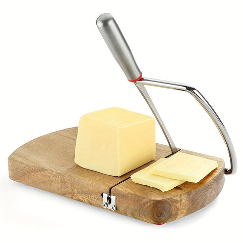Artisan Akazien Käsemesser – Edelstahlmesser auf Eleganter Holzbasis