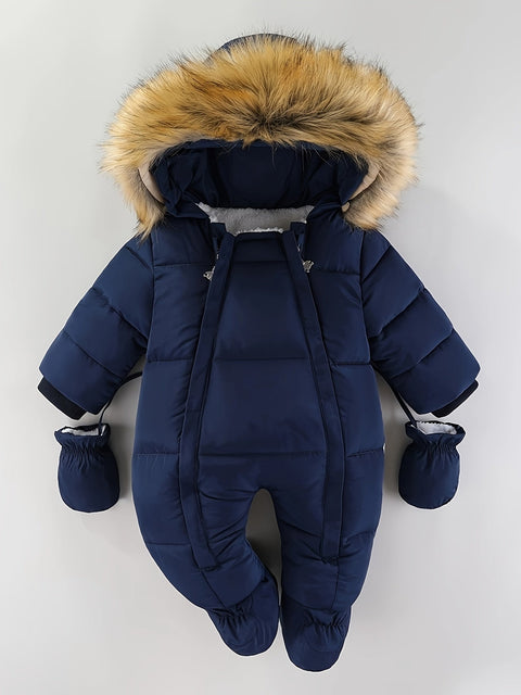 Frosty Baby Overall – Luxuriöser Winter-Jumpsuit mit Kapuze für die kälteren Monate