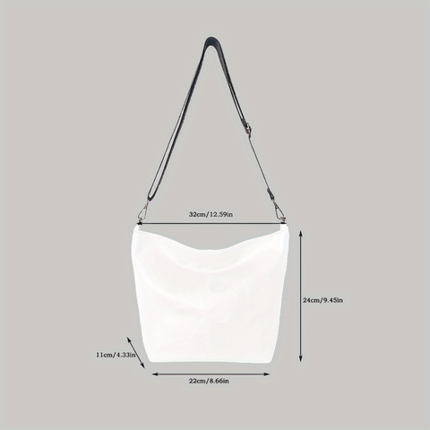 Breite geometrische Tasche – Große Kapazität Crossbody mit Retro-Vibe