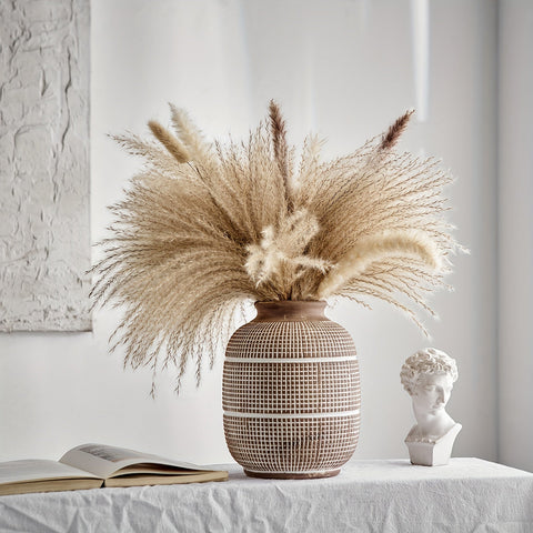 Rustikale Geometrische Vase - Natürliche Atmosphäre für Dein Interieur