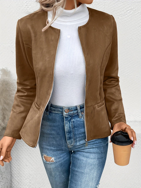 Slim Fit Stricktop mit Reißverschluss - Ein Must-Have für Jede Saison