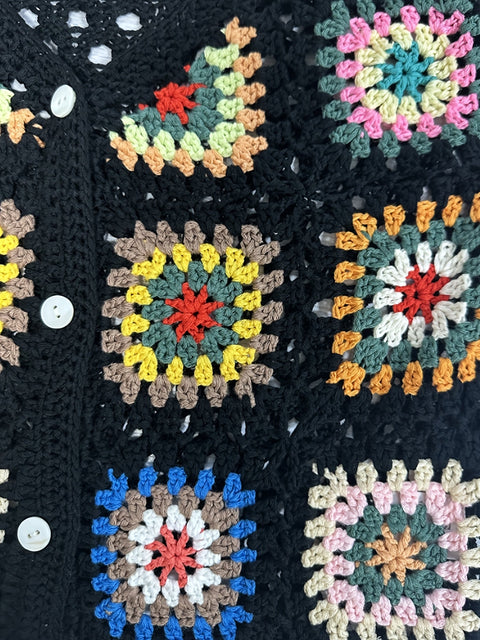 Bohemien Handgemachte Häkelkleid – Bunt und Bequem