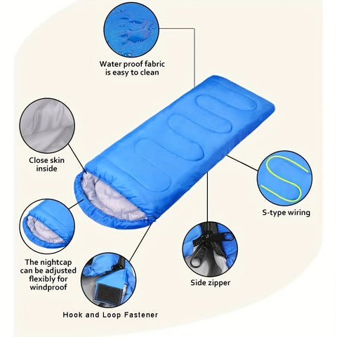 Warme Schlafsack mit Kapuze – Perfekt für Camping und winterliche Abenteuer