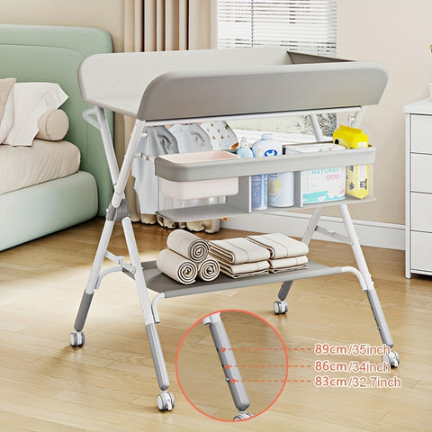 Verstellbare und Tragbare Wickeltisch für Babys – Perfekt für Organisation und Komfort