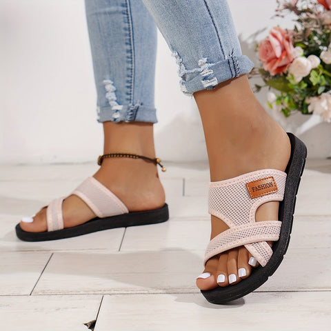 Damen Mesh Slide Sandalen – Leicht und Atmungsaktiv mit Kreuzriemen