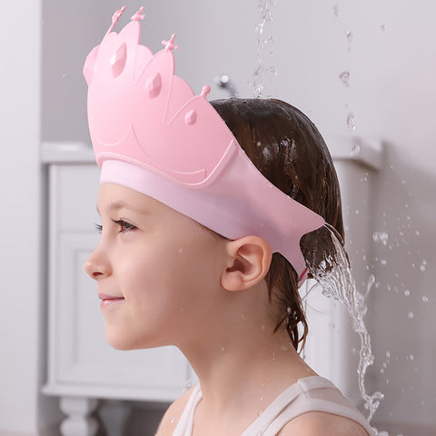 Duschhaube für Kinder mit Ohrenschutz - Wasserdichte und verstellbare Badekappe für sicheres Baden