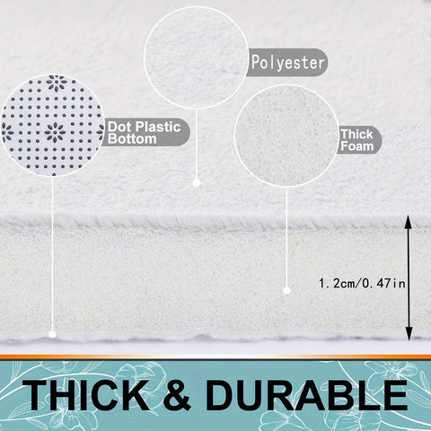 Tropische Blätter Badmatte Set – Absorbierend und Komfortabel für das Badezimmer