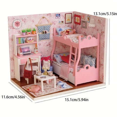 Verzauberndes Mädchenzimmer Puppenhaus - Niedliches und Detailliertes DIY-Modell