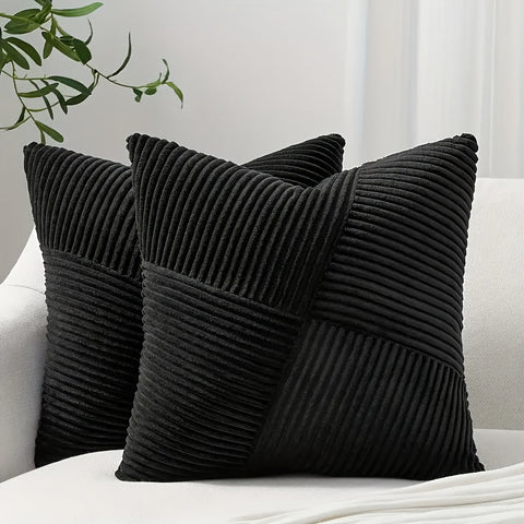 2-teiliges Bohemian Stil Corduroy Kissenbezüge – Weich und Stilvoll für Sofa und Bett
