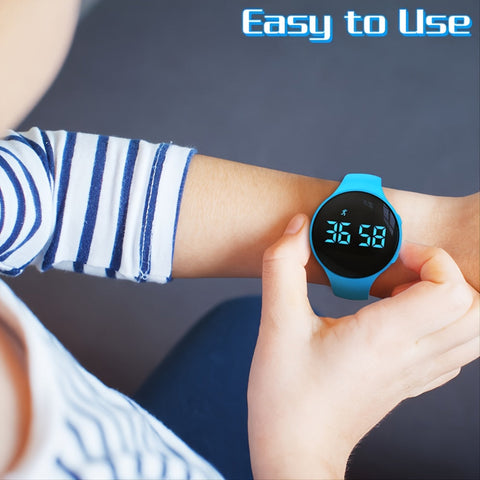 LED Digitaler Schrittzähler Uhr mit Vibrationsalarm – Fitness Tracker für Kinder