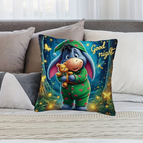 Eeyore Plüsch Kissenbezug - Verspielt Doppelseitiges Design mit Reißverschluss für Wohnzimmer und Schlafzimmer