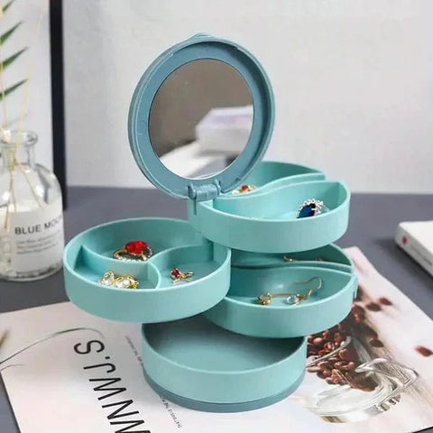 Drehbare Schmuck Aufbewahrungsbox (4 Schichten)