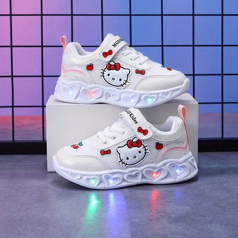 Leuchtende Hello Kitty Sneakers – Atmungsaktive und Gepolsterte Lustige Schuhe