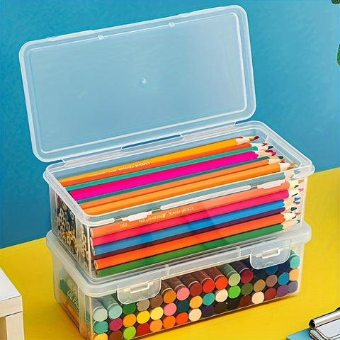 Transparente Aufbewahrungsbox - Praktisch und Langlebig für Schulbedarf