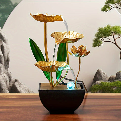 Serene Lotus Innenbrunnen – Beruhigend und Atmosphärisch