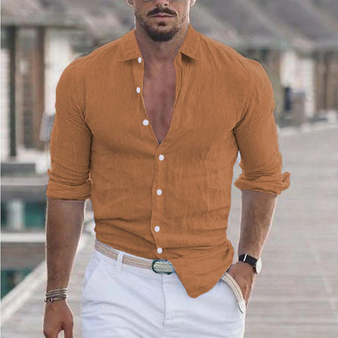 Breeze Luxe Leinenhemd – Frisch und Bequem für Herren