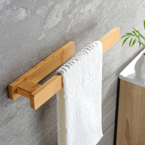Moderne Holz-Handtuchhalter – Elegante Wandmontage ohne Werkzeug