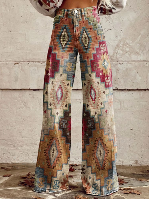Boho Denim Statementhose – Für einen kreativen und freien Stil