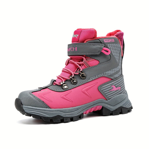 Damen High-Top Schneestiefel – Rutschfeste Wanderschuhe mit Warmfutter