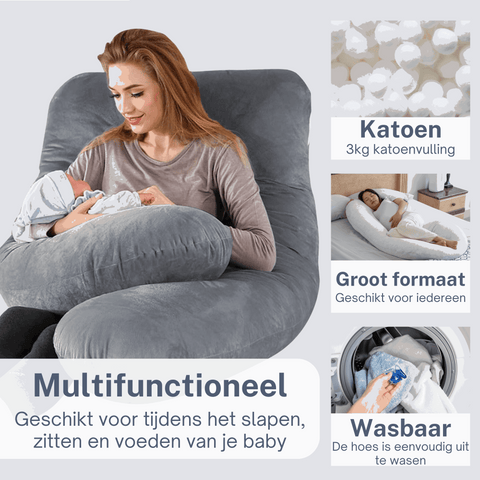 ComfortNest Schwangerschafts- und Seitenschlafkissen – Extra Unterstützung für Mama und Baby