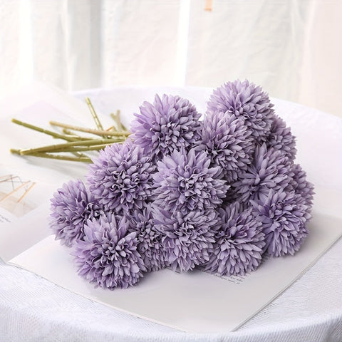 Set aus 5 Kunst-Chrysanthemen – Realistische Blumenarrangements für Hochzeiten und Wohnkultur