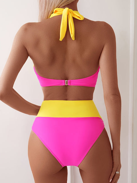 Damen Badeanzug mit Blockdesign – Komfortabel und Trendy