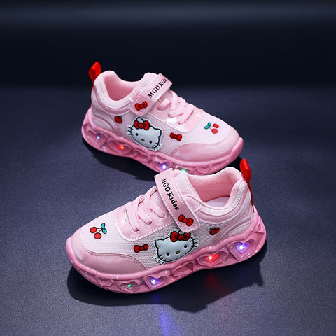 Leuchtende Hello Kitty Sneakers – Atmungsaktive und Gepolsterte Lustige Schuhe
