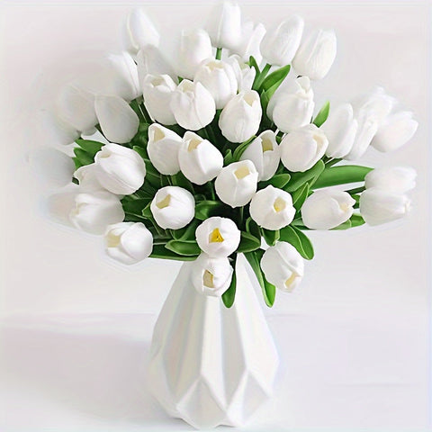 Set von 15 Realistischen Kunst-Tulpen – Perfekt für Hochzeiten, Feiern und Wohnungsdekoration
