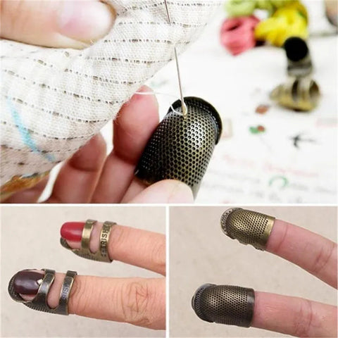 Vintage Metall Nadelfinger – Robuster Schutz beim Nähen
