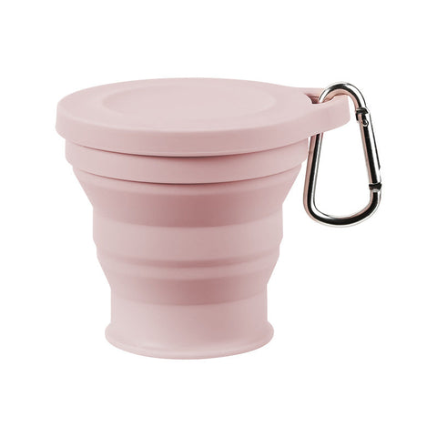 Faltbecher aus Silikon mit Karabinerhaken - Tragbarer und langlebiger Becher für Outdoor und Camping