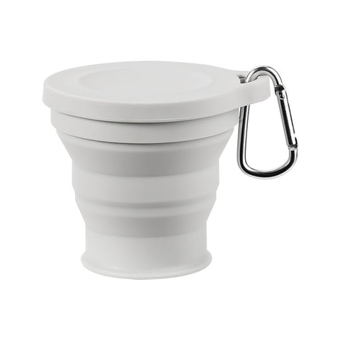 Faltbecher aus Silikon mit Karabinerhaken - Tragbarer und langlebiger Becher für Outdoor und Camping