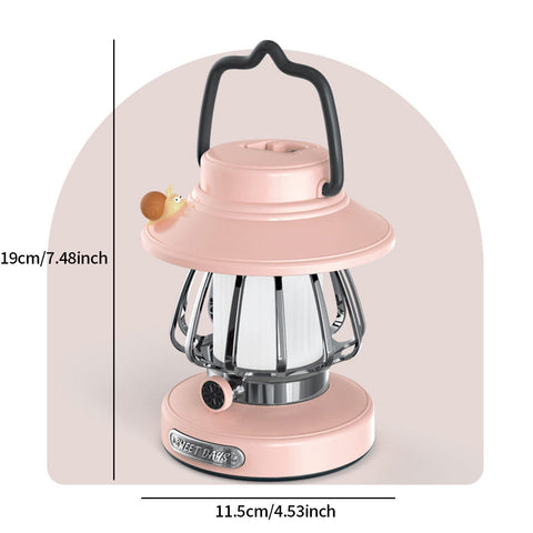 SnailGlow Tragbare Campinglampe – USB Aufladbare Nachtlampe