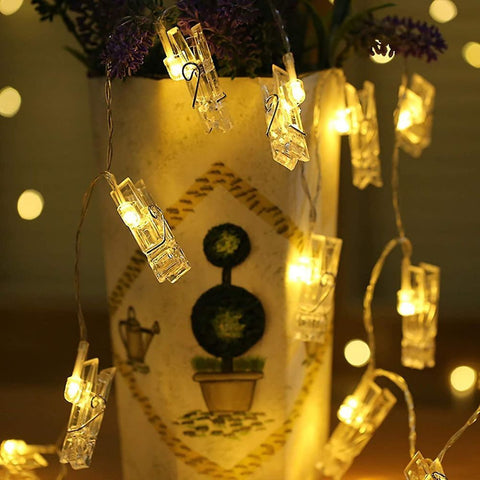 ClipGlow LED Fotolampe - Magische Lichterkette mit Fotoclips