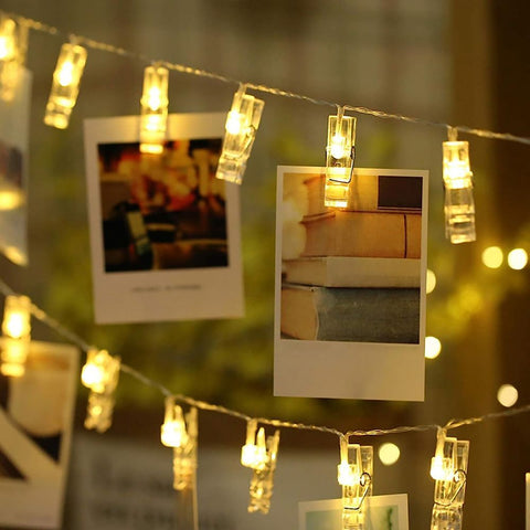 ClipGlow LED Fotolampe - Magische Lichterkette mit Fotoclips