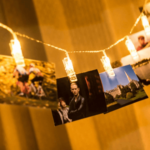 ClipGlow LED Fotolampe - Magische Lichterkette mit Fotoclips