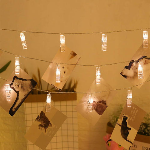 ClipGlow LED Fotolampe - Magische Lichterkette mit Fotoclips